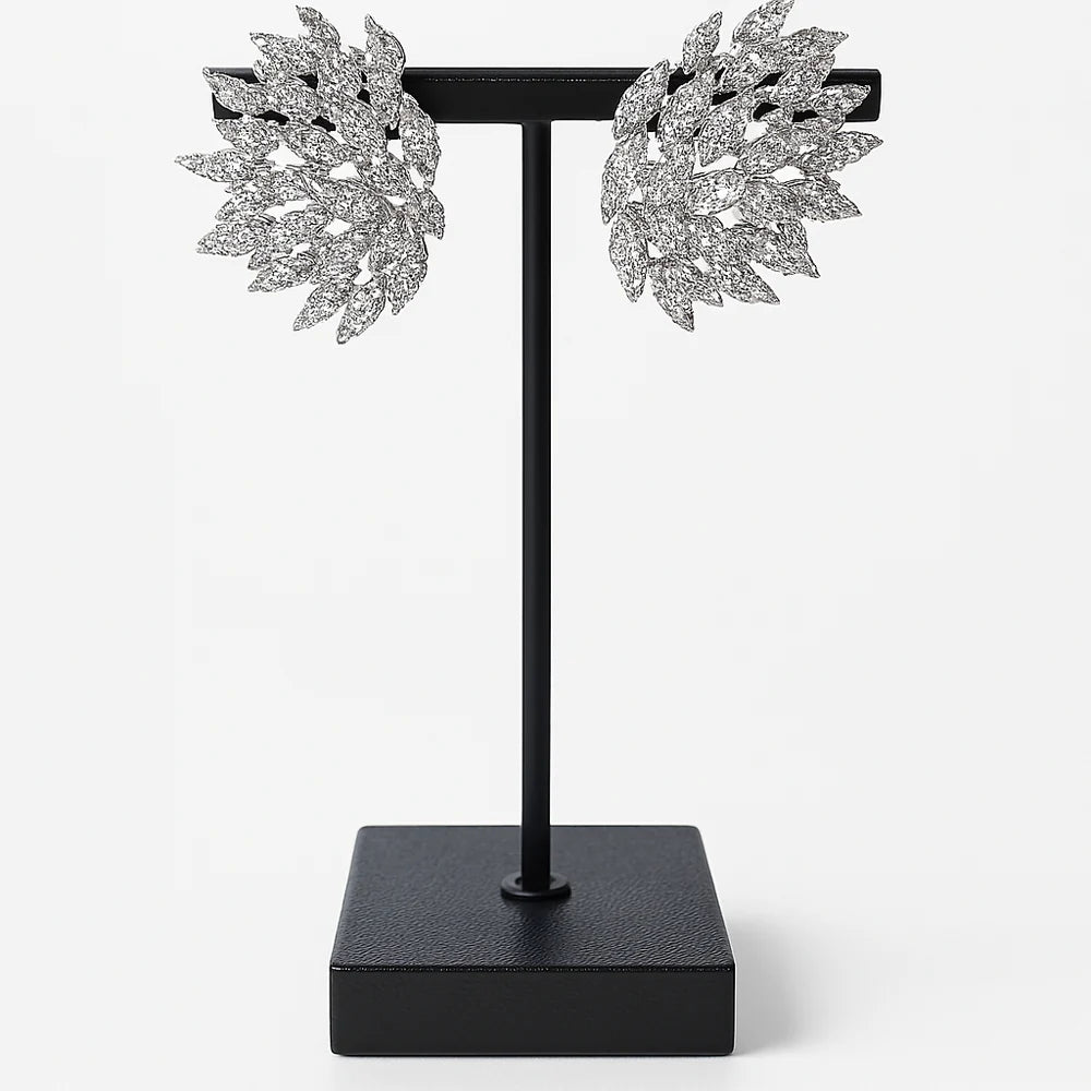 Diamond-encrusted earrings