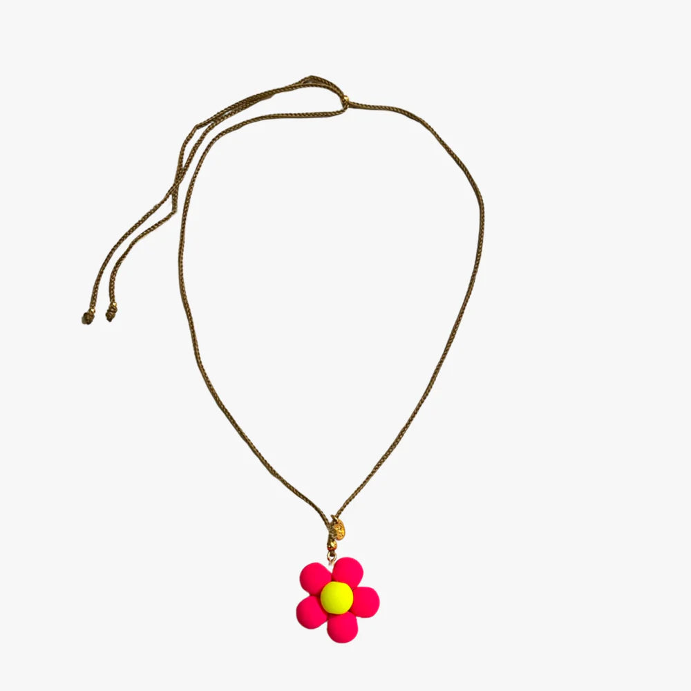 THREAD NECKLACE WITH FLOWER
