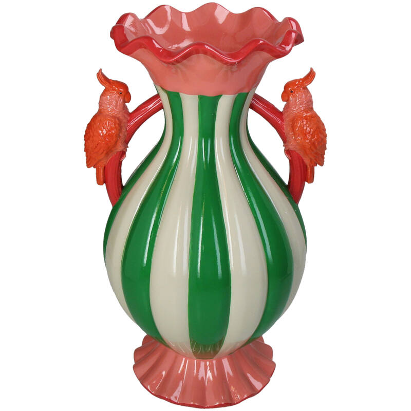 Vase Bird Polyresin Multi