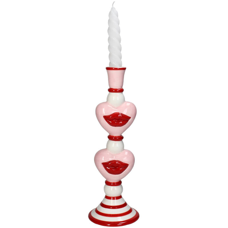 Candle Stick Heart Pink