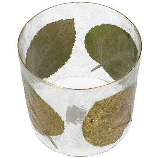 Candle Holder Leaf Clear