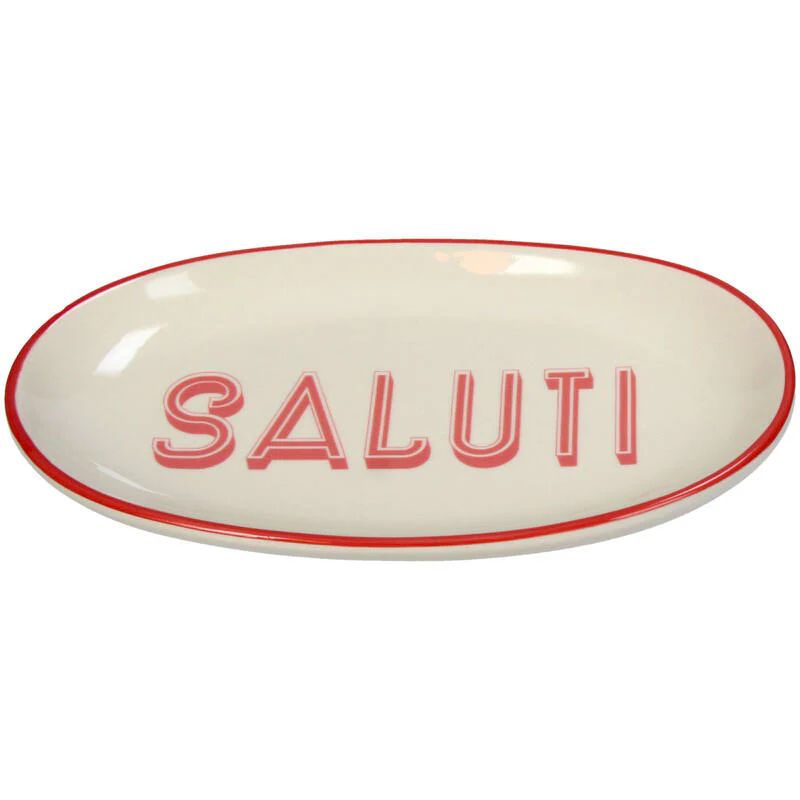 Plate Oval Saluti Stoneware