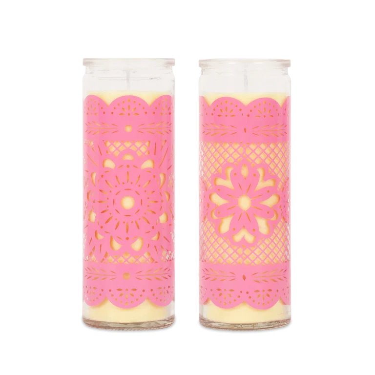 Candle in Glass Paper Picardo Flor