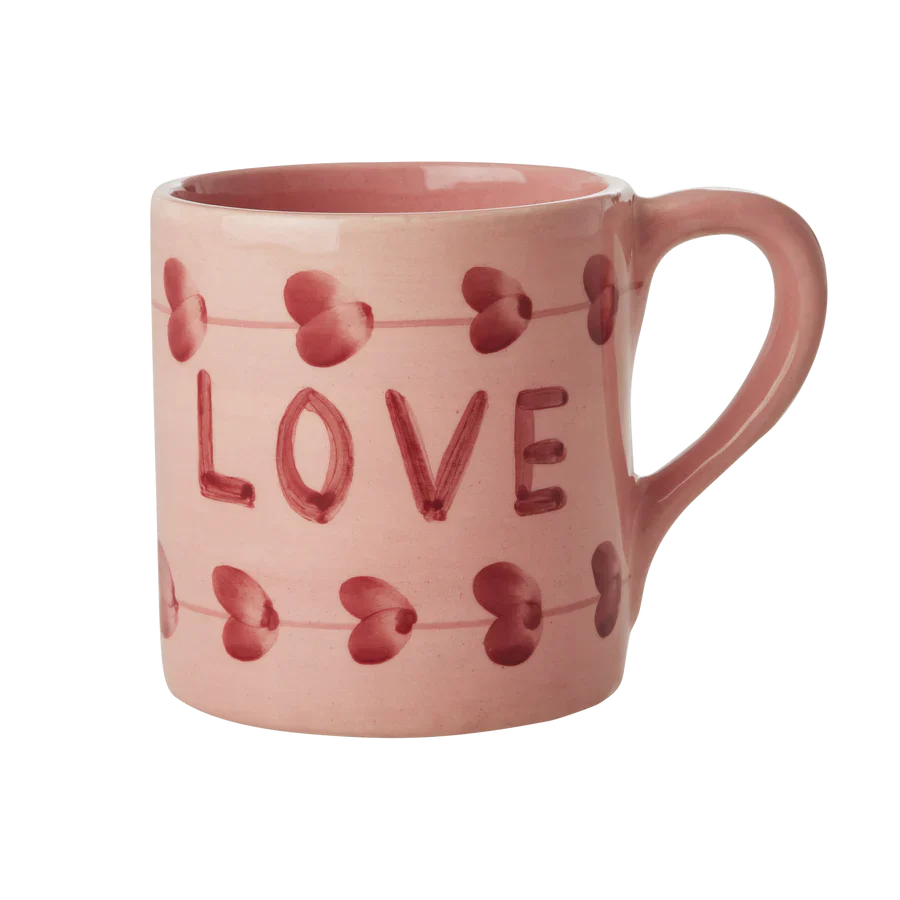 Ceramic Mug with Hand- painted LOVE -