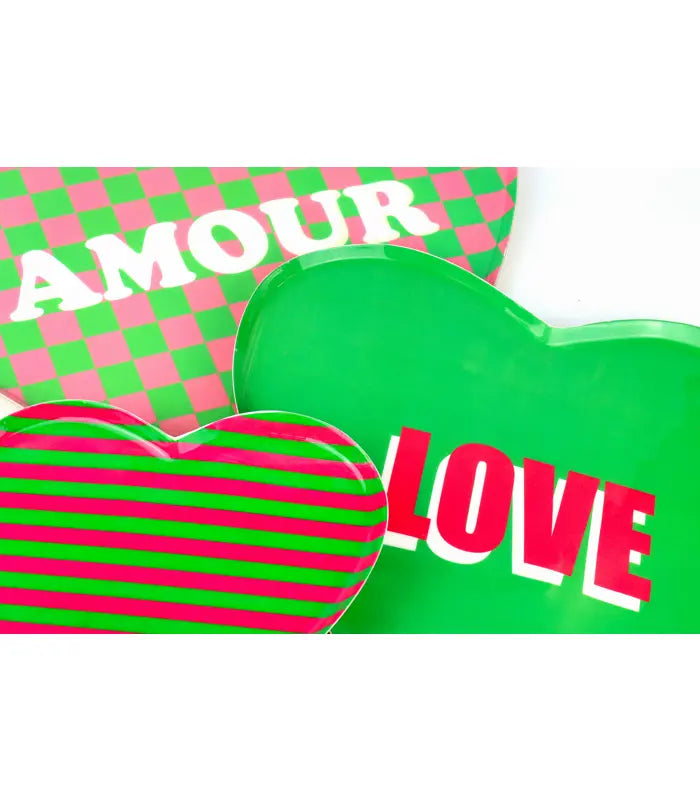 Heart Tray "Message" s/3