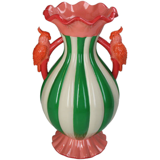 Vase Bird Polyresin Multi