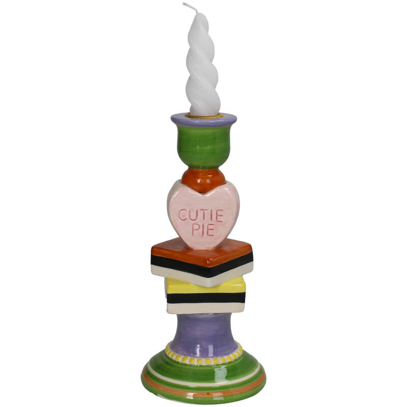 Candle Stick Cutie Pie Dolomite Multi 10x10x21.6cm