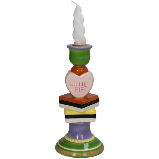Candle Stick Cutie Pie Dolomite Multi 10x10x21.6cm