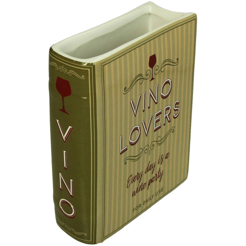 KAL-6847 Vase Book Vino Lovers Dolomite Green