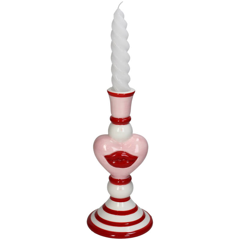 Candle Stick Heart Pink