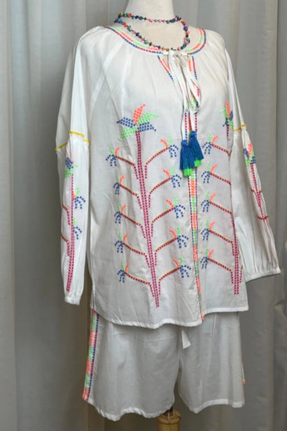 White Set with Coloured Palms