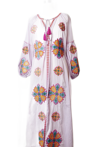MIDI DRESS EMBROIDERED