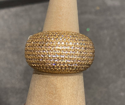 GOLD RING WITH ZIRCON