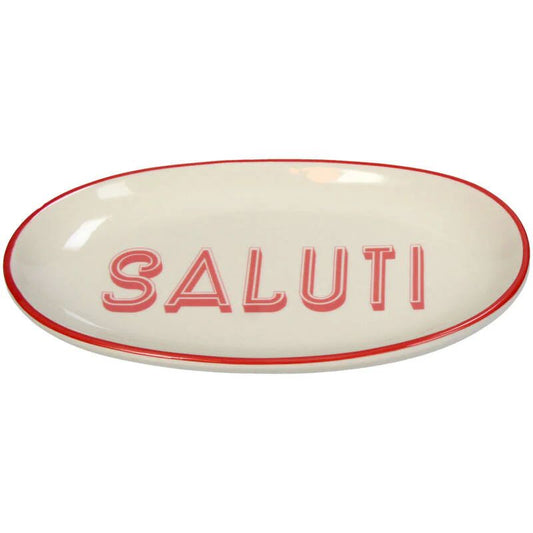 Plate Oval Saluti Stoneware
