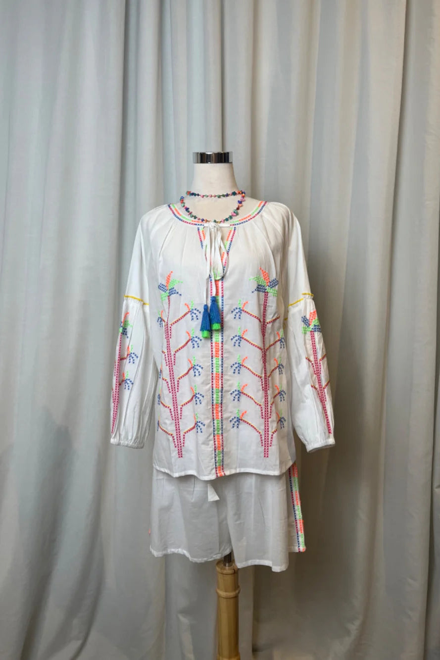 White Set with Coloured Palms